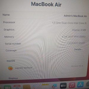 MacBook Air "14 inch ". 2014